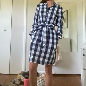 J. Crew women’s tie button down dress